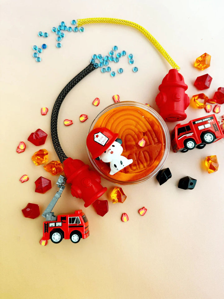 Fire Station (Cherry Mango) Kiddough Play Kit Toy Craft Kits Earth Grown KidDoughs 