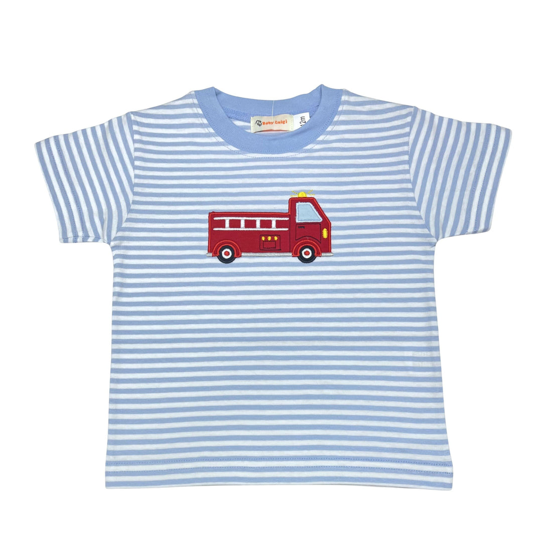 Fire Truck Applique T-Shirt Boy Shirt Luigi 