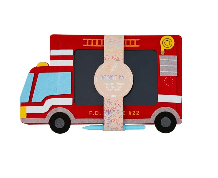 Fire Truck Felt Doodle Pad Coloring Supplies MudPie 