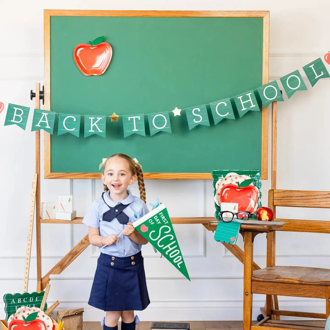 First Day of School Felt Pennant Party Decorations My Mind's Eye 