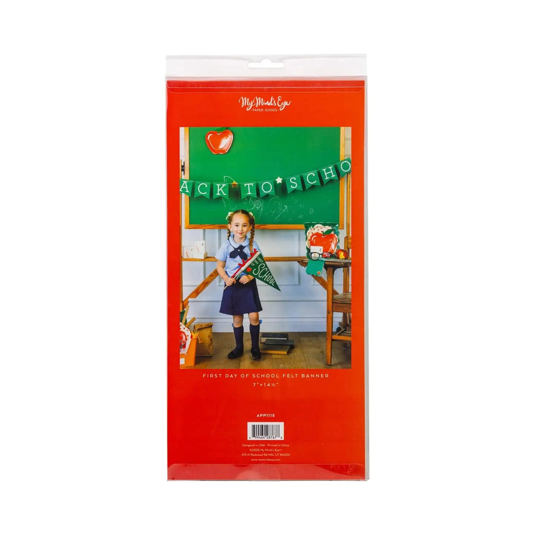 First Day of School Felt Pennant Party Decorations My Mind's Eye 