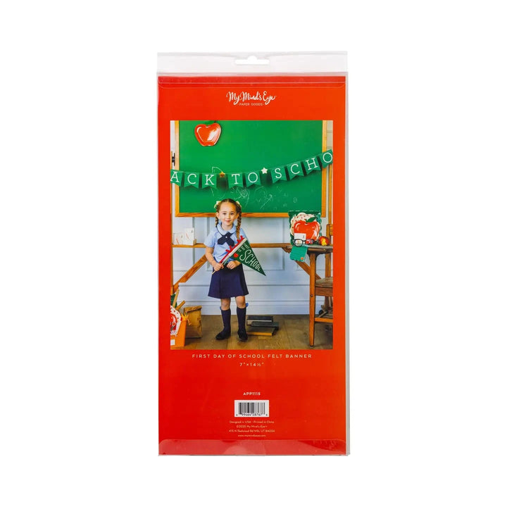 First Day of School Felt Pennant Party Decorations My Mind's Eye 