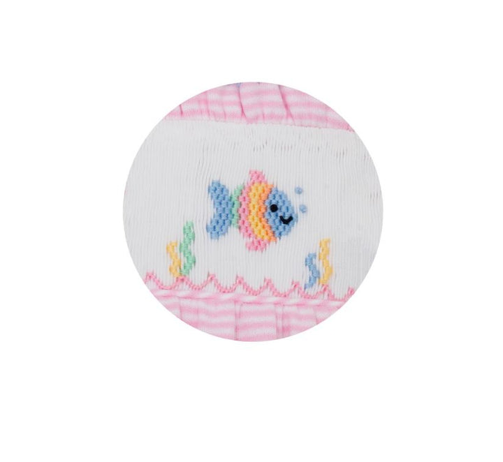 Fish Pink Stripe Knit Sunbubble Girl Bubble Petit Bebe 