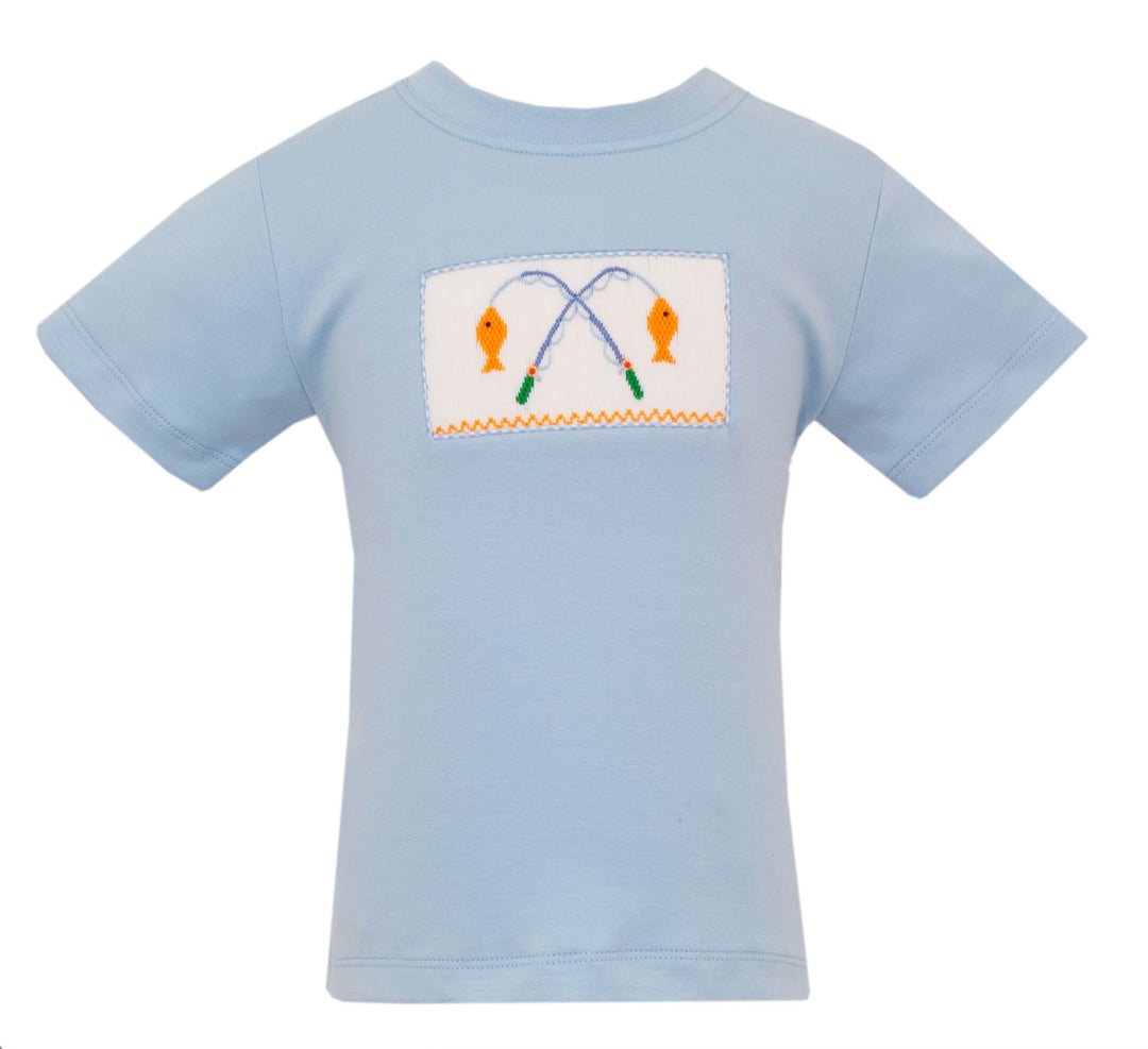 Fishing Canes Smocked T-Shirt Boy Shirt Petit Bebe 