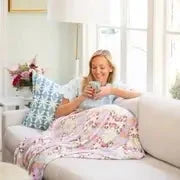 Fleece Blanket - Brooks Avenue Pink Blanket Laura Park Design 