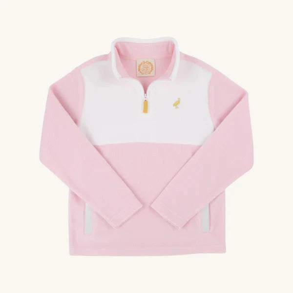 Fleece Half Zip - Palm Beach Pink and Worth Avenue White Girl Jacket Beaufort Bonnet 