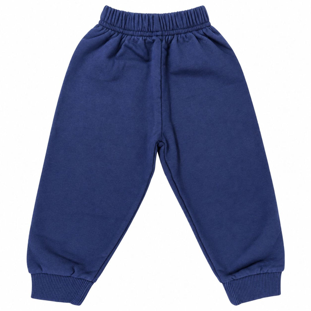 Fleece Solid Sweatpants - Navy Blue Boy Pants Luigi 