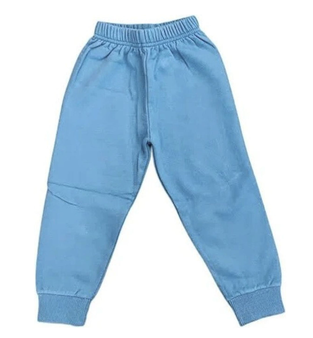 Fleece Solid Sweatpants - Sky Blue Boy Pants Luigi 