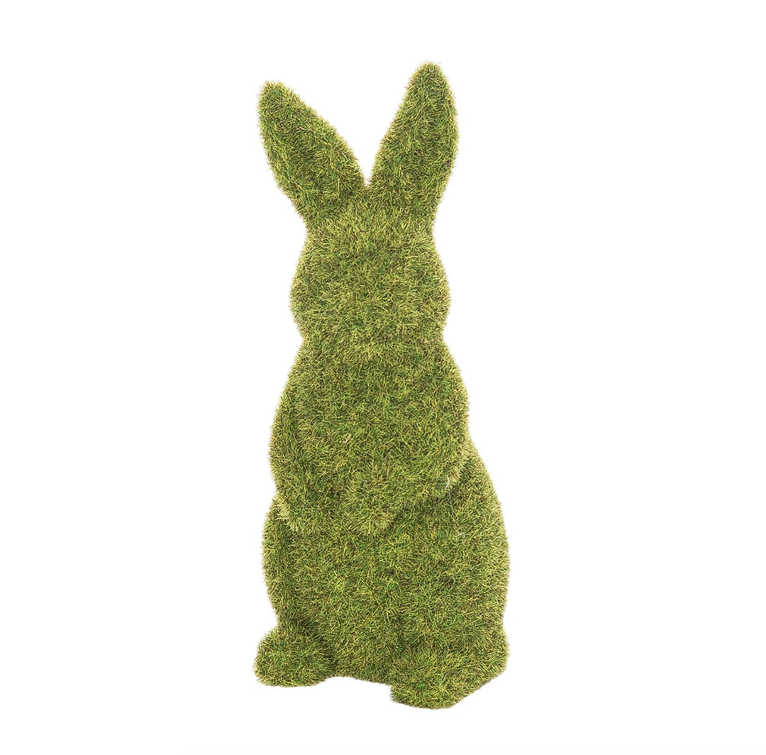 Flocked Bunny Figurine - Standing Easter Decorations C and F Enterprises 
