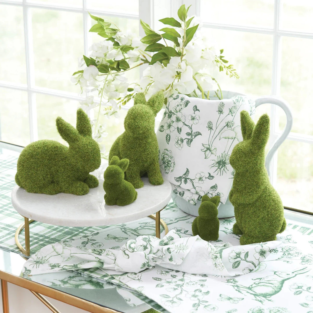 Flocked Bunny Figurine - Standing Easter Decorations C and F Enterprises 