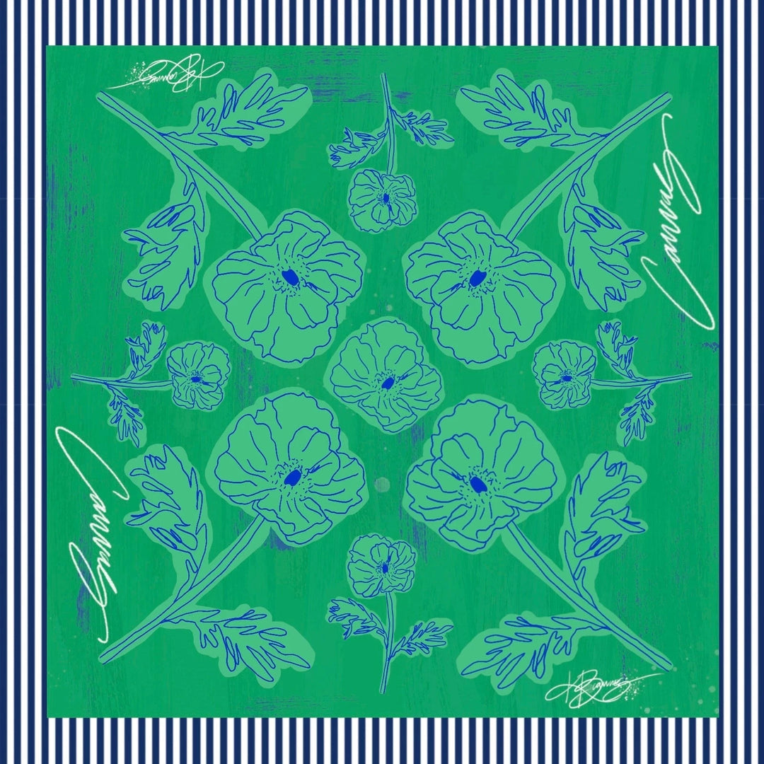 Flora Bloom Silk Scarf Scarf KB's Canvas 