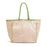 Floral Block Print Tote Bag Tote Bag Two's Company Pink 