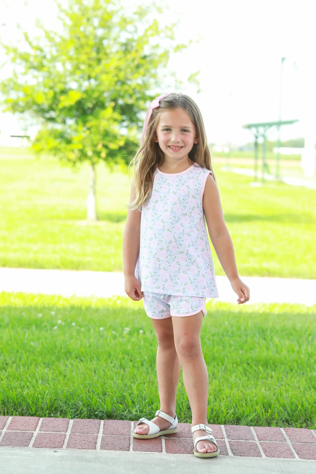 Floral Blossoms Play Set Girl Short Set Trotter Street Kids 