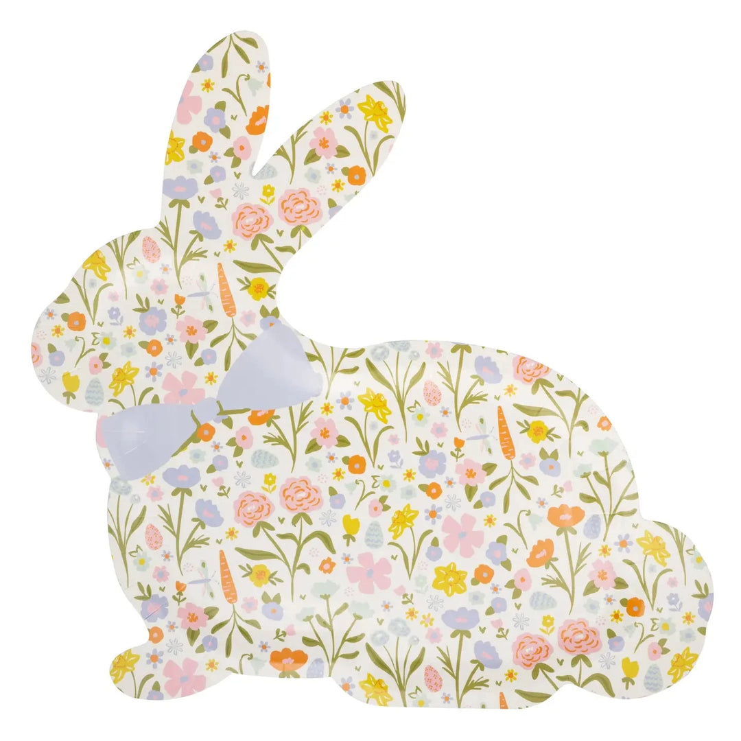 Floral Bunny Plates Paper Products My Mind's Eye 