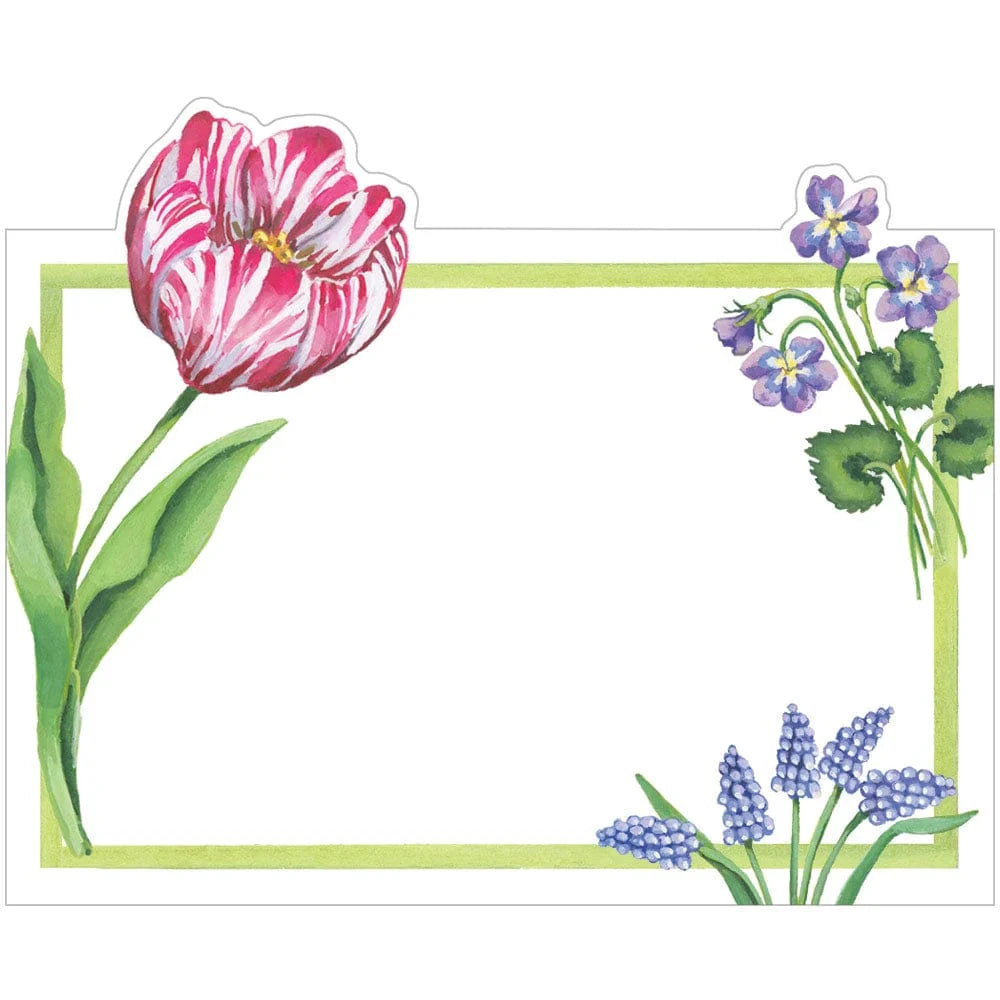 Floral Majolica Place Cards Stationery Caspari 