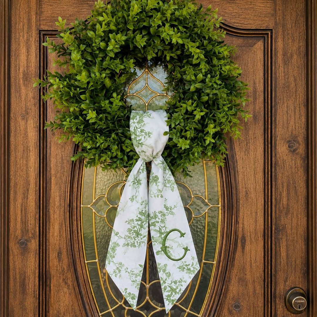 Floral Pattern Wreath Sashes - Green Floral Wreaths & Garlands The Crafting Creator 