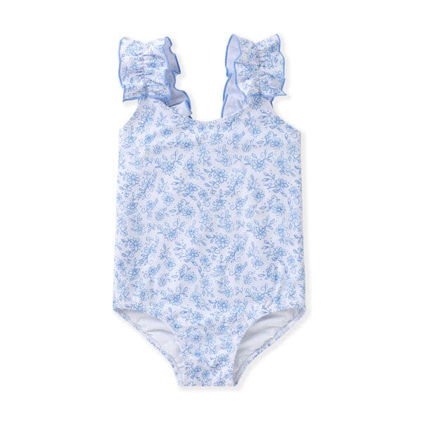 Floral Ruffle Strap Swimsuit Girl Bathing Suit Swoon Baby 