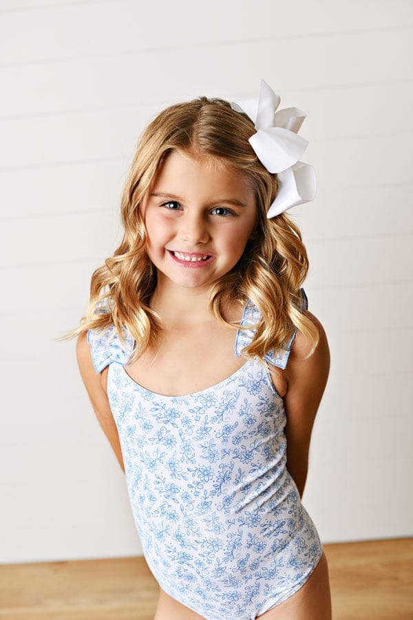 Floral Ruffle Strap Swimsuit Girl Bathing Suit Swoon Baby 