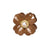Floral Shaped Claw Clip with Pearl Detail Hair Accessory Two's Company Brown 