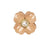 Floral Shaped Claw Clip with Pearl Detail Hair Accessory Two's Company Taupe 
