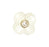 Floral Shaped Claw Clip with Pearl Detail Hair Accessory Two's Company White 
