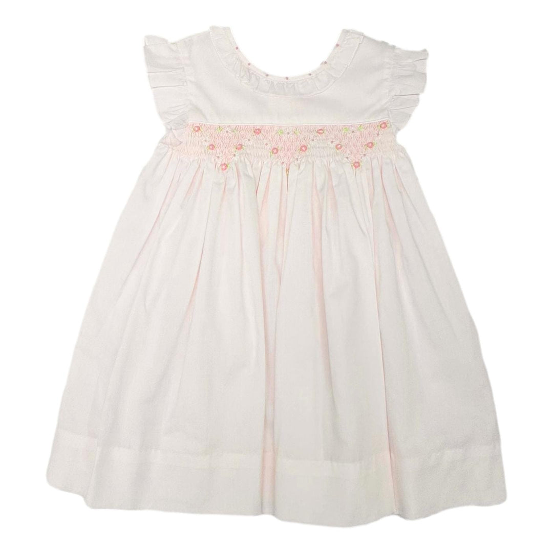 Floral Smocked Angel Wing Dress Girl Dress Petit Ami 
