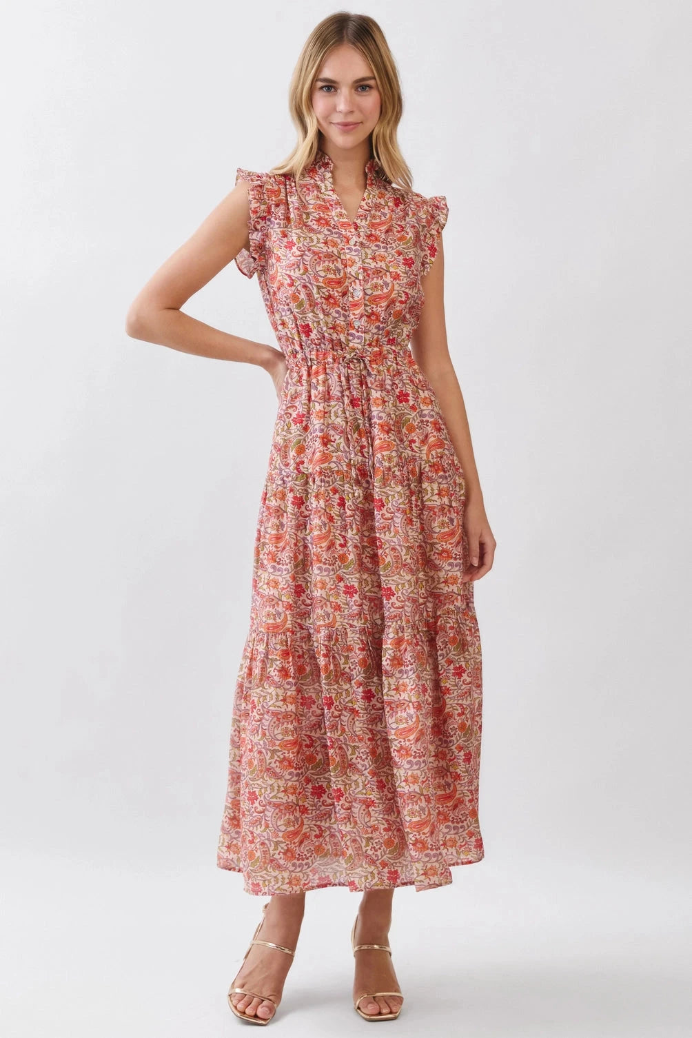Floral Tiered Maxi Dress Womens Dress Pinch 
