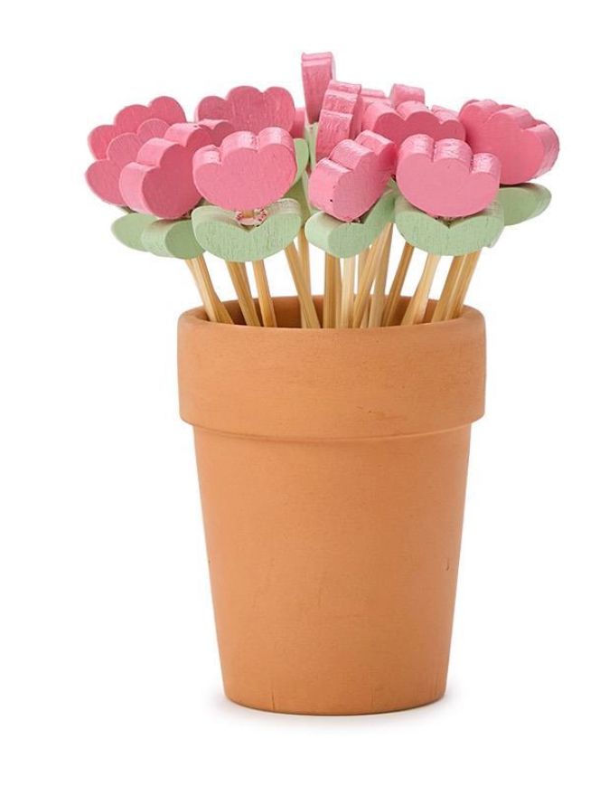Flower Cocktail Picks Toothpicks Two's Company Tulip 