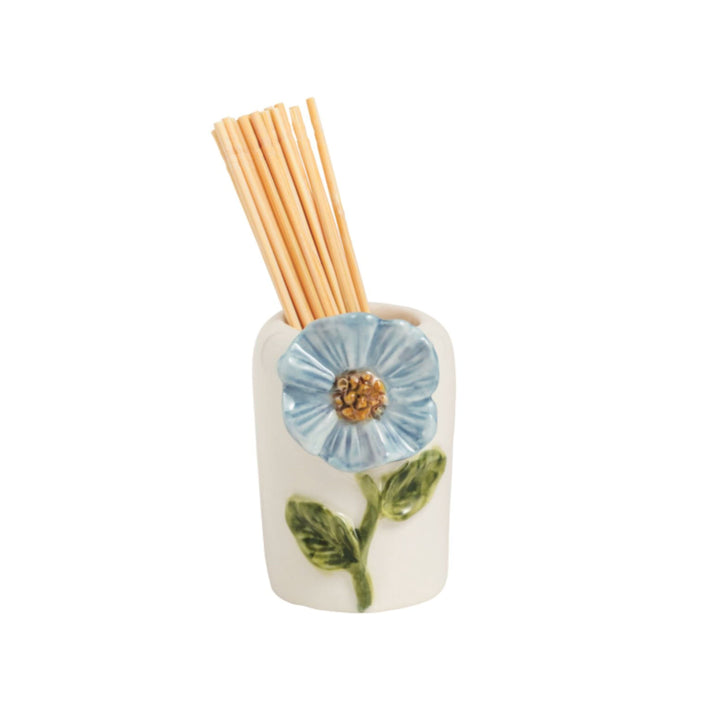 Flower Toothpick Caddy Sets Toothpicks MudPie Blue Flower 