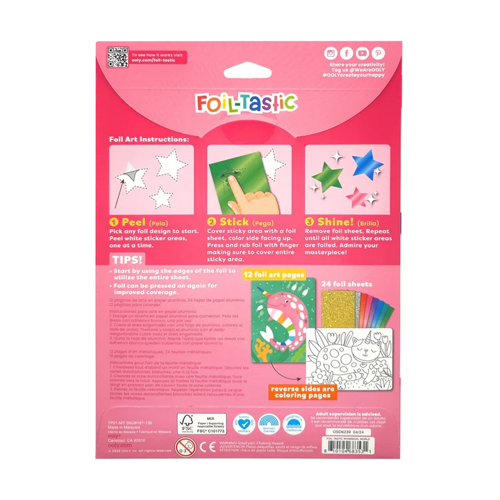 Foil-tastic Foil Art & Coloring Set - Whimsical World Activity Toy Ooly 