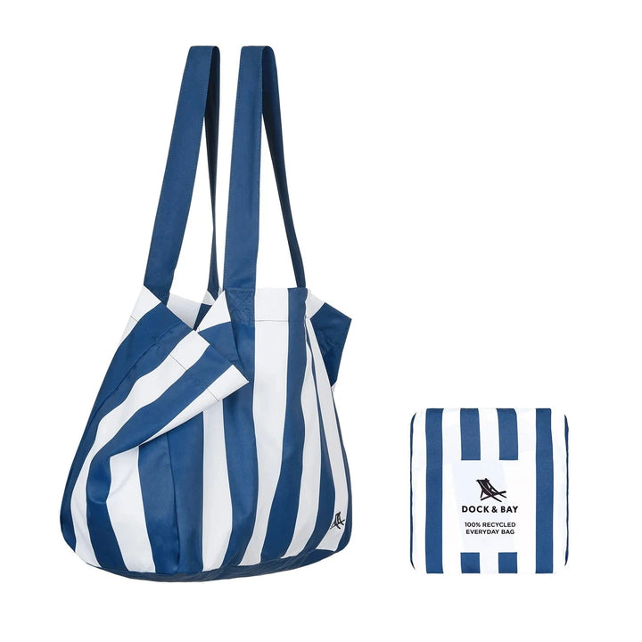 Foldaway Everyday Totes Beach Bag Dock and Bay Whitsunday Blue 