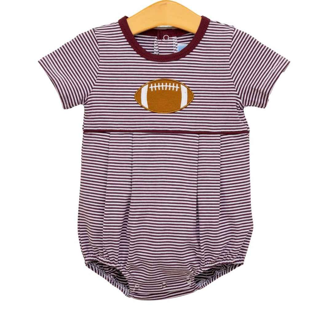 Football Applique Bubble- Maroon Boy Bubble Trotter Street Kids 
