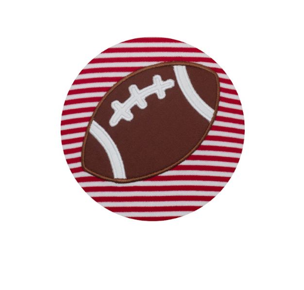 Football T-Shirt - Red Knit Stripe Boy Shirt Claire and Charlie 