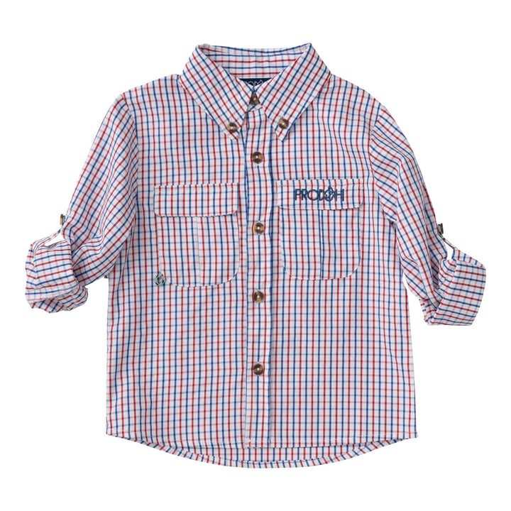 Founders' Fishing Shirt - Americana Plaid Boy Shirt Prodoh 