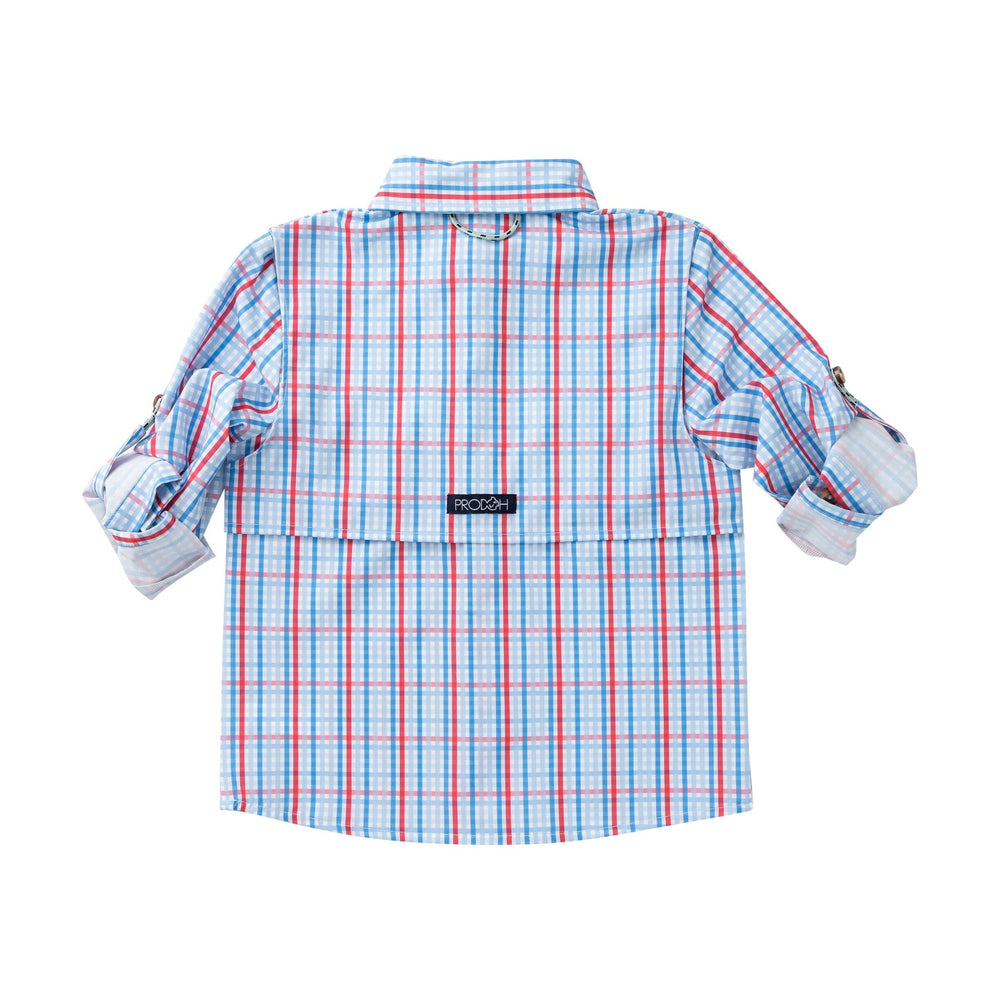 Founders' Fishing Shirt - Patriotic Plaid Boy Shirt Prodoh 