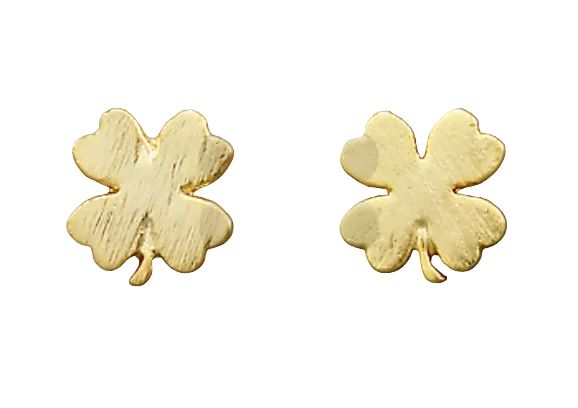 Four Leaf Clover Earrings - Gold Womens Earrings Golden Stella 