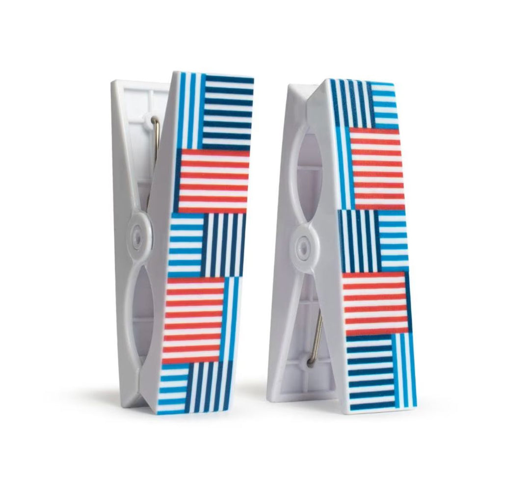 Freeport Stripe Beach Towel Clips - Set of 2 Chair Clips The Royal Standard 