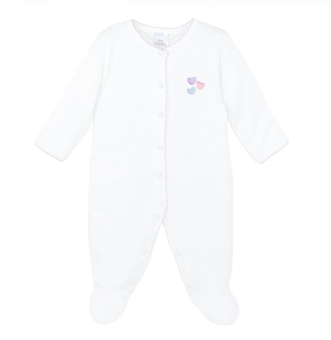 French Knot Sweet Hearts Footie Girl Footie Lyda Baby 