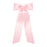 French Satin Bowtie with Streamer Tails - Medium Hair Bows WeeOnes Light Pink 