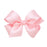French Satin Hair Bow - Medium Hair Bows WeeOnes Light Pink 