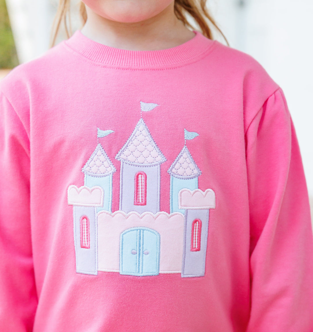 French Terry Pullover - Castle Girl Shirt Trotter Street Kids 