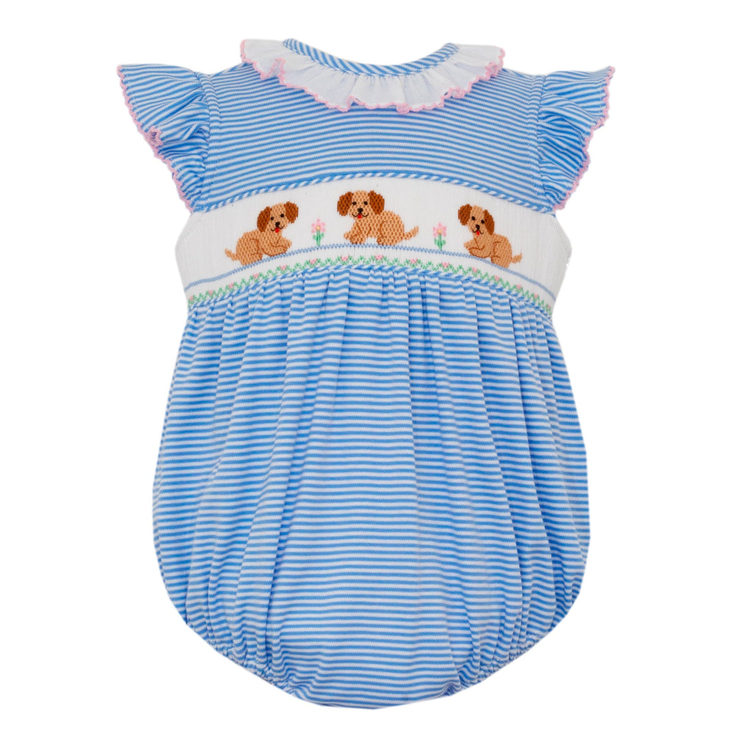 Garden Puppies Knit Ruffle Bubble Girl Bubble Petit Bebe 