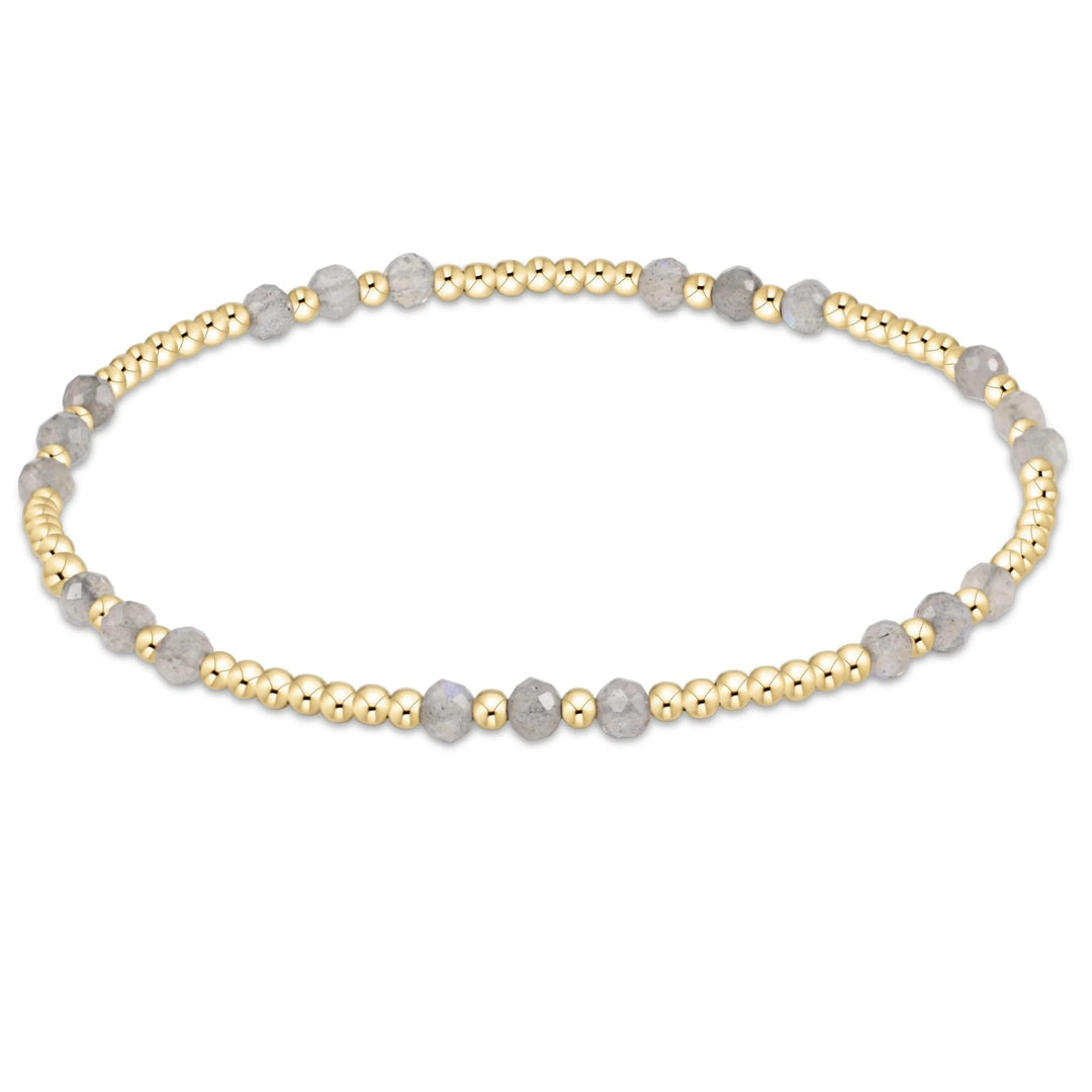 Gemstone Gold Joy Pattern 3mm Bead Bracelets Womens Bracelet ENewton Labradorite 