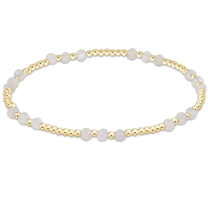 Gemstone Gold Joy Pattern 3mm Bead Bracelets Womens Bracelet ENewton Moonstone 
