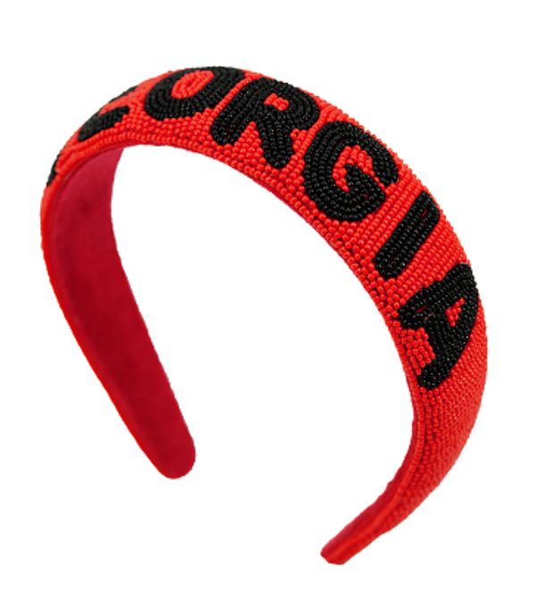 GEORGIA Beaded Headband - Red Womens Headband Golden Stella 
