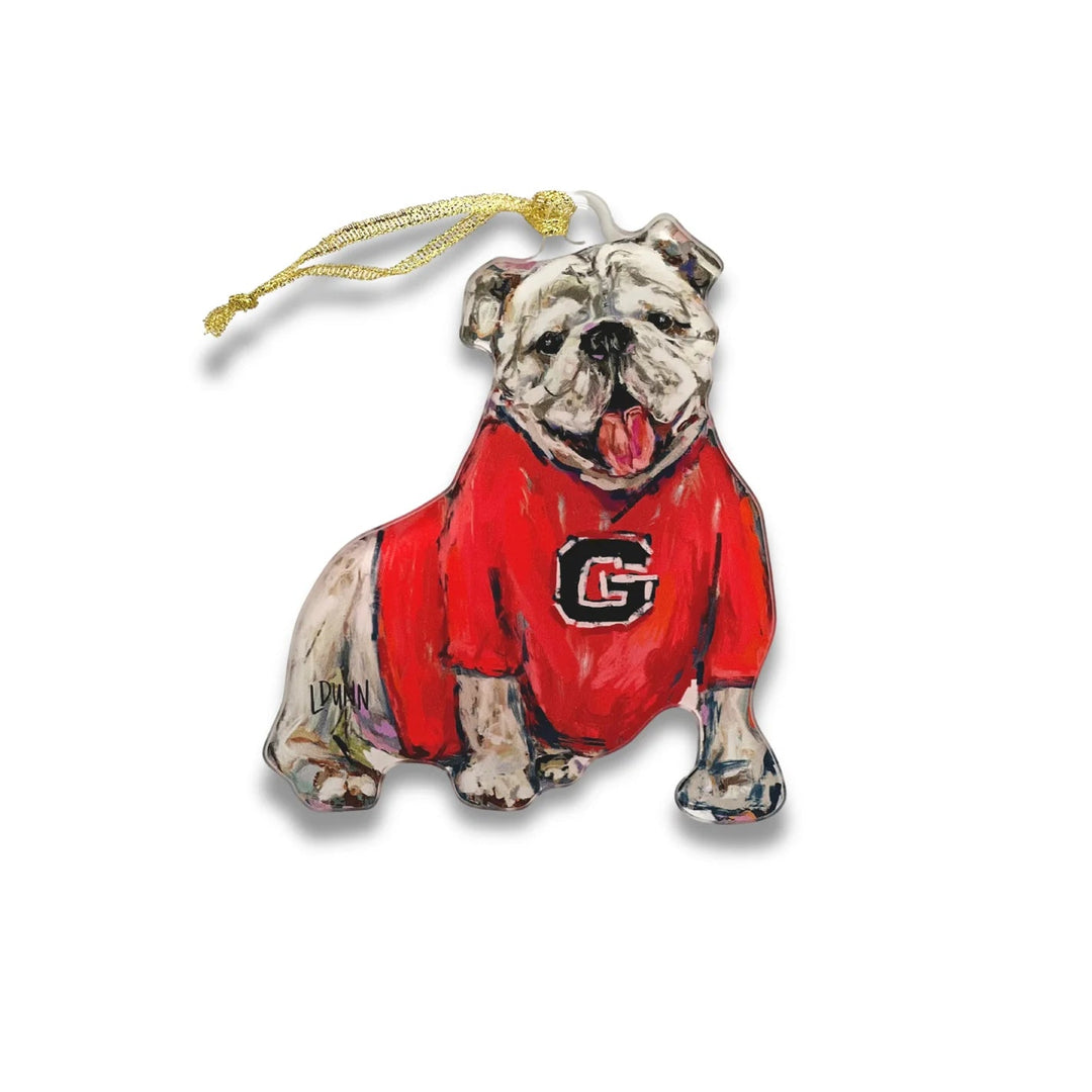 Georgia Bulldog Acrylic Mascot Ornaments Home Decor Lauren Dunn 