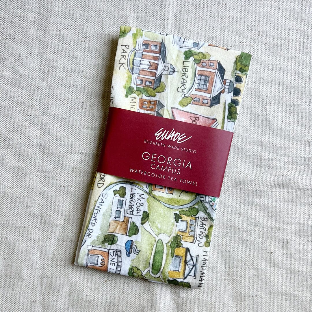 Georgia Campus Tea Towel Tea Towels Elizabeth Wade Studio 