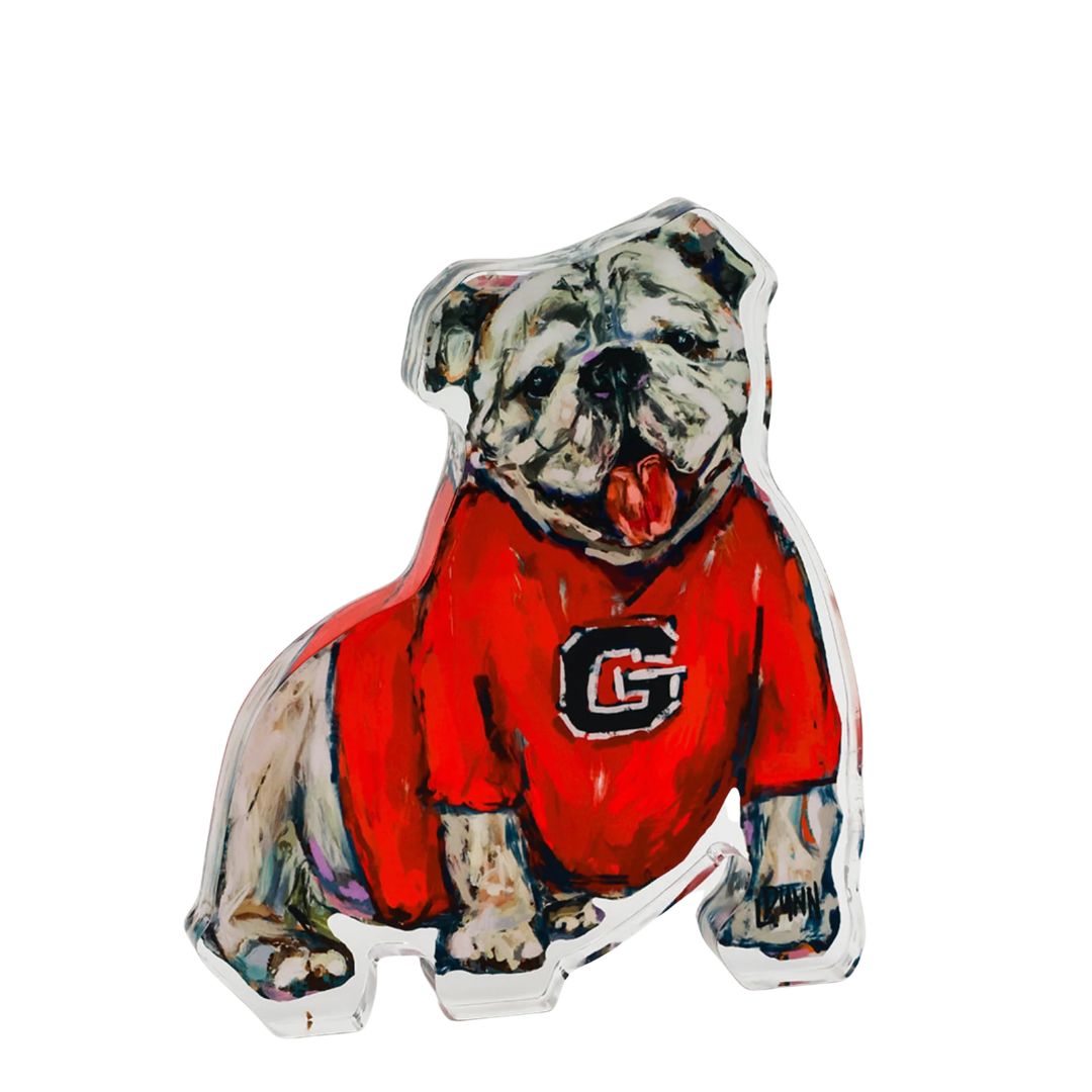 Georgia G Acrylic Gameday Bulldog Home Decor Lauren Dunn Bitty 