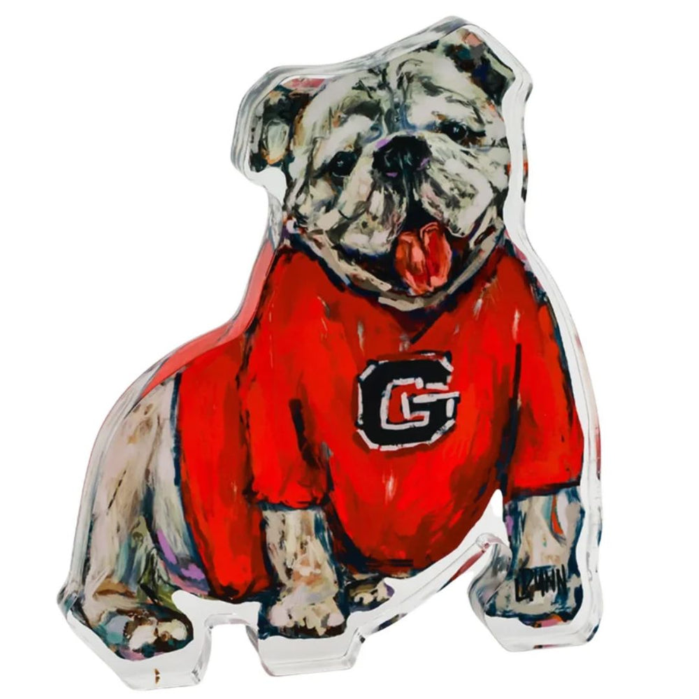 Georgia G Acrylic Gameday Bulldog Home Decor Lauren Dunn Large 