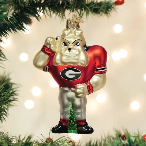 Georgia Hairy Dawg Ornament Football Ornament Old World Christmas 